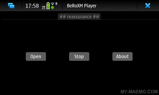 BeRoXM Player for Nokia N900 / Maemo 5
