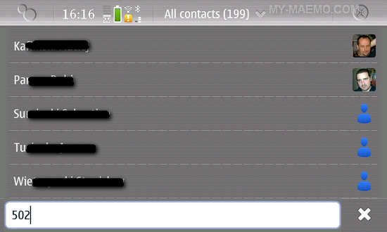 Extend Contacts Search Feature for Nokia N900 / Maemo 5