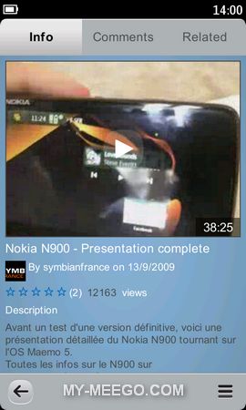 dMotion for Nokia N900 / Maemo 5