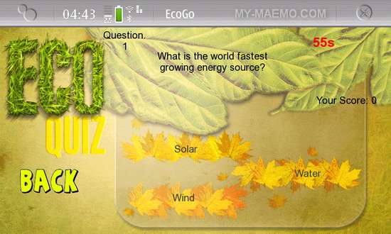 EcoGo for Nokia N900 / Maemo 5