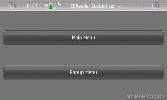 FBReader Customizer for Nokia N900 / Maemo 5
