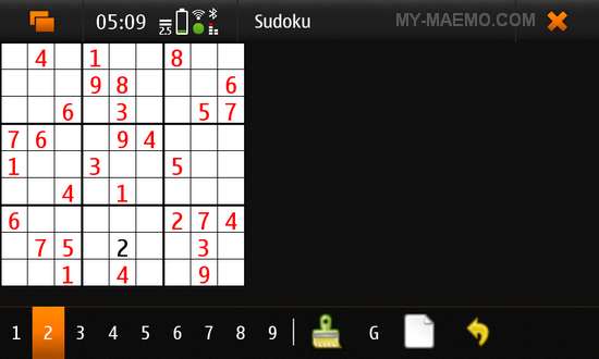 GPE Sudoku for Nokia N900 / Maemo 5