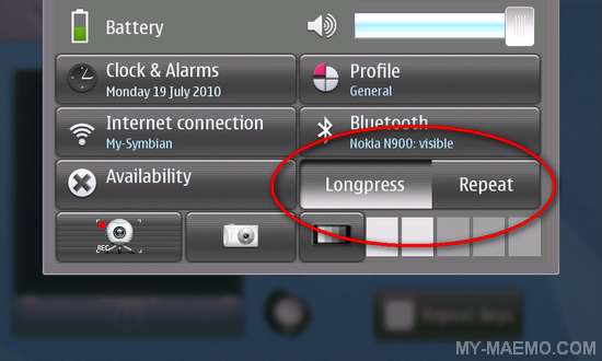 Keyboard Repeat Switcher Status Applet for Nokia N900 / Maemo 5