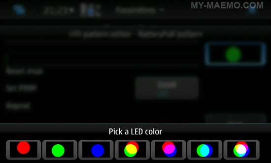 LED Pattern Editor for Nokia N900 / Maemo 5