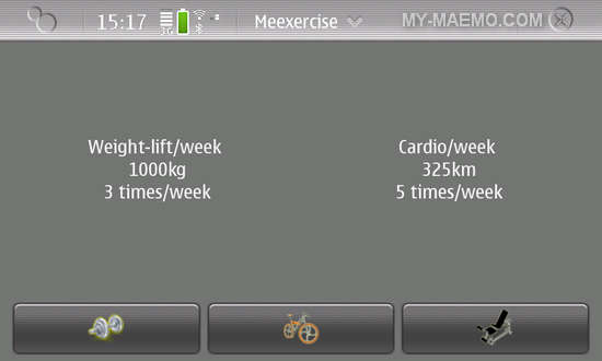 MeExercise for Nokia N900 / Maemo 5