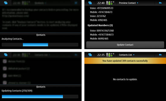 Qontacts for Nokia N900 / Maemo 5