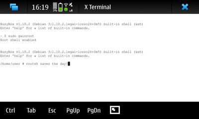 Rootsh for Nokia N900 / Maemo 5