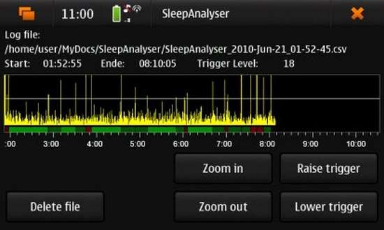 SleepAnalyser for Nokia N900 / Maemo 5
