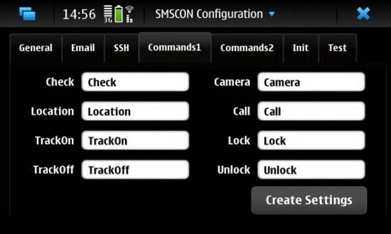 SMSCON Editor for Nokia N900 / Maemo 5