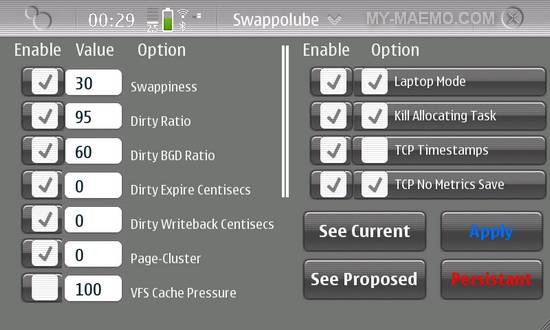 Swappolube Editor for Nokia N900 / Maemo 5