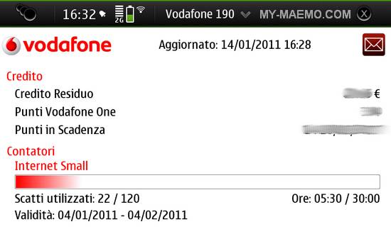 Vodafone190 for Nokia N900 / Maemo 5