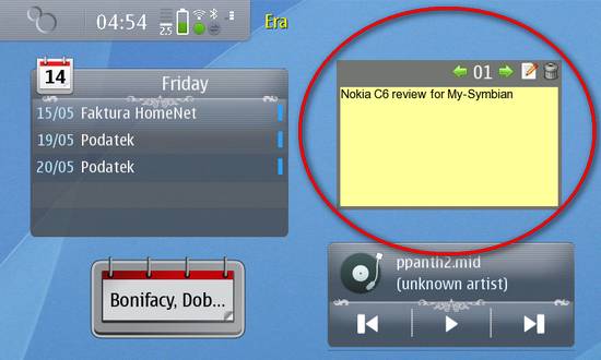 YellowNotes Applet for Nokia N900 / Maemo 5