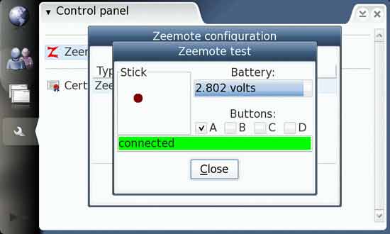 Zeemote Control Panel for Nokia N900 / Maemo 5