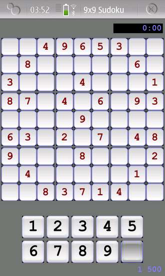 9x9 Sudoku for Nokia N900 / Maemo 5