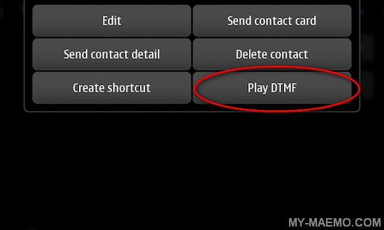 Abook-DTMF for Nokia N900 / Maemo 5