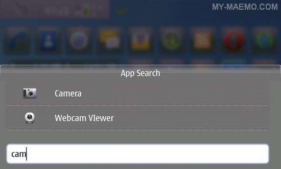 App Search Widget for Nokia N900 / Maemo 5