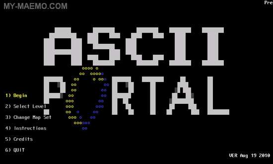 ASCII pOrtal for Nokia N900 / Maemo 5