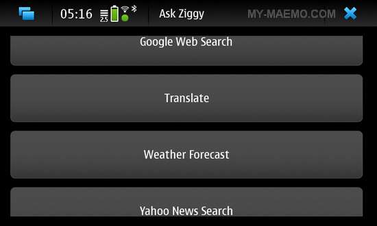 Ask-Ziggy for Nokia N900 / Maemo 5