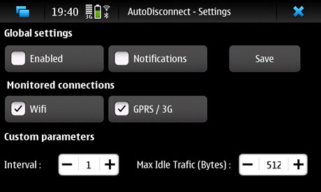 AutoDisconnect for Nokia N900 / Maemo 5