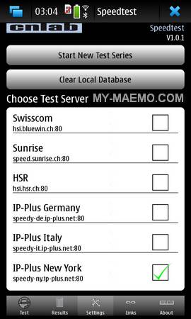 cnlab Speedtest for Nokia N900 / Maemo 5