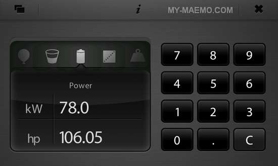 Converter for Nokia N900 / Maemo 5