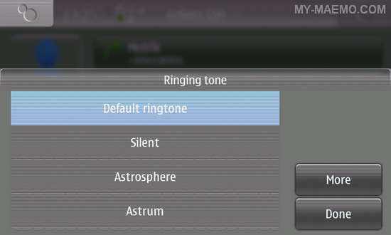 Custom Ringtones For Your Contacts for Nokia N900 / Maemo 5