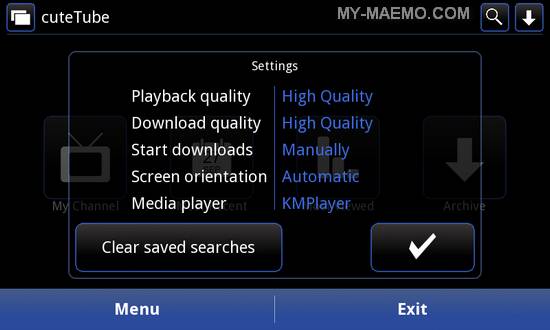 cuteTube-QML for Nokia N900 / Maemo 5