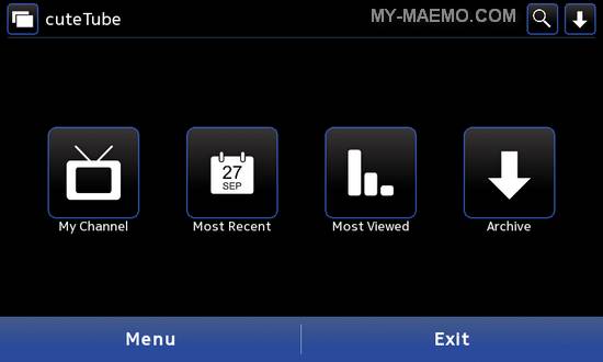 cuteTube-QML for Nokia N900 / Maemo 5