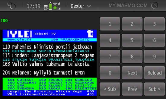 Dexter for Nokia N900 / Maemo 5