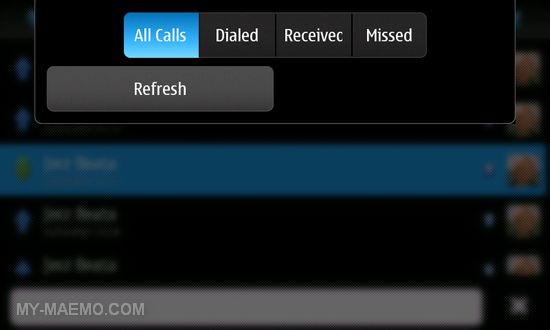 Extended Call Log for Nokia N900 / Maemo 5