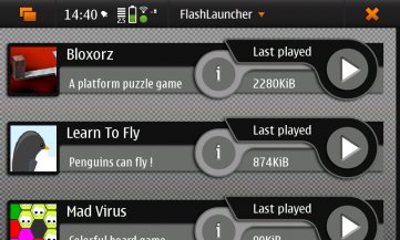Flash Launcher for Nokia N900 / Maemo 5