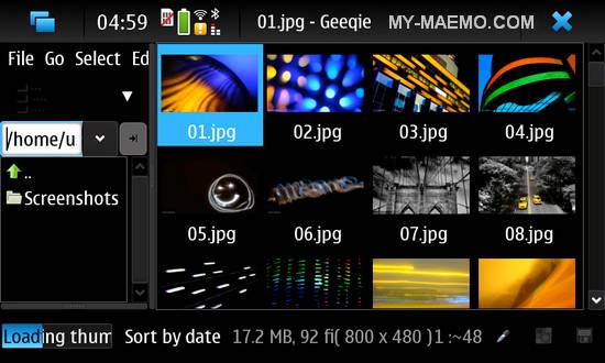 Geeqie Image Viewer for Nokia N900 / Maemo 5