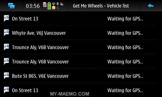 Get Me Wheels for Nokia N900 / Maemo 5