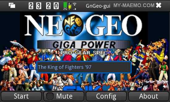 Gngeo-GUI for Nokia N900 / Maemo 5