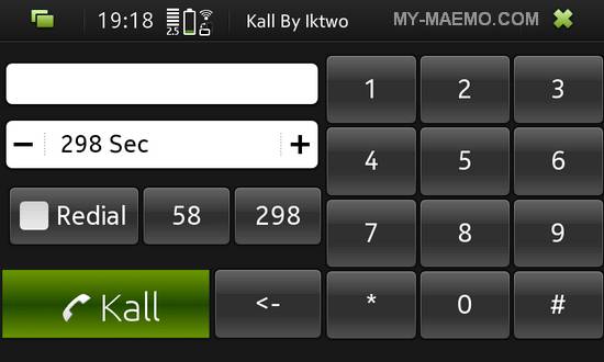 Kall for Nokia N900 / Maemo 5