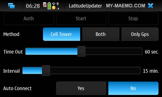 LatitudeUpdater for Nokia N900 / Maemo 5