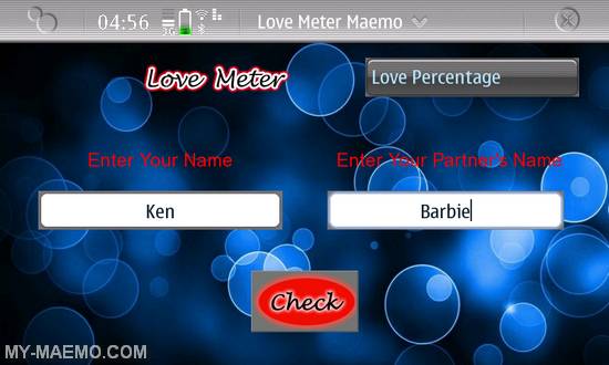 Love Meter for Nokia N900 / Maemo 5