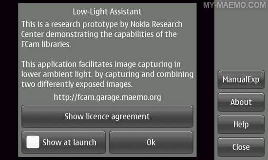 LowLight for Nokia N900 / Maemo 5