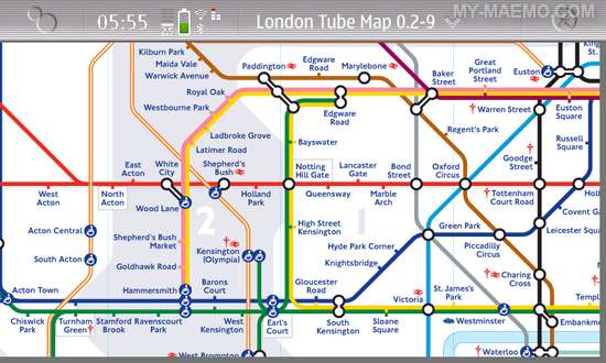 LTM - London Tube Map for Nokia N900 / Maemo 5