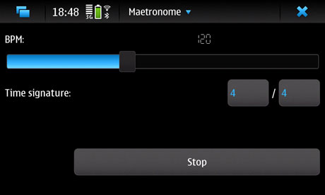 Maetronome for Nokia N900 / Maemo 5