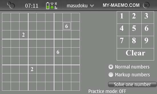 MaSudoku for Nokia N900 / Maemo 5