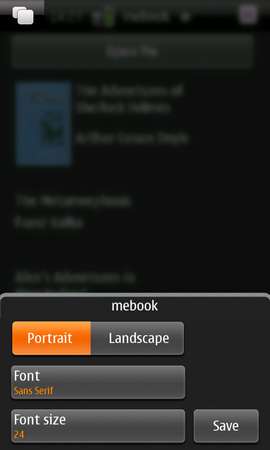 MeBook for Nokia N900 / Maemo 5