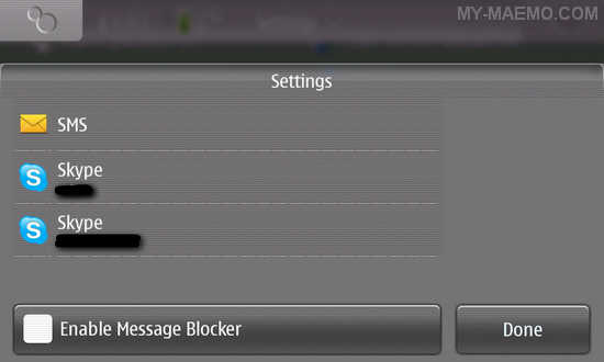 Message Blocker for Nokia N900 / Maemo 5