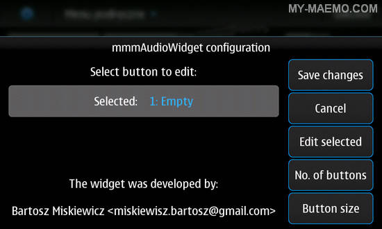mmmAudioWidget for Nokia N900 / Maemo 5
