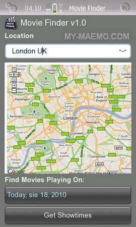 Movie Finder for Nokia N900 / Maemo 5