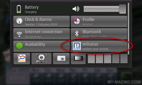 mStatus Applet for Nokia N900 / Maemo 5