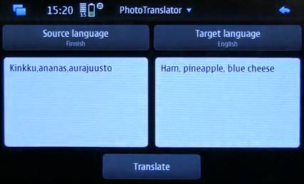 Phototranslator for Nokia N900 / Maemo 5