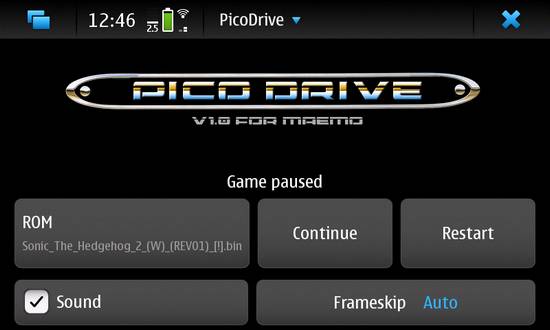 PicoDrive for Nokia N900 / Maemo 5
