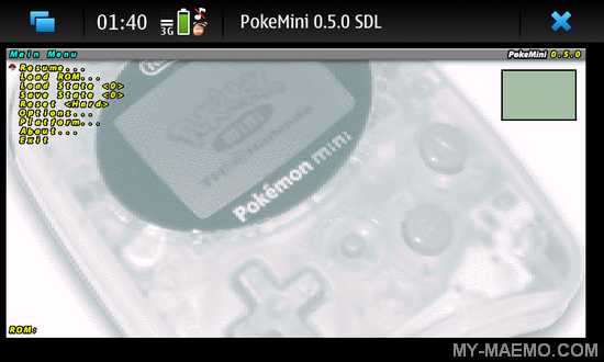PokeMini for Nokia N900 / Maemo 5