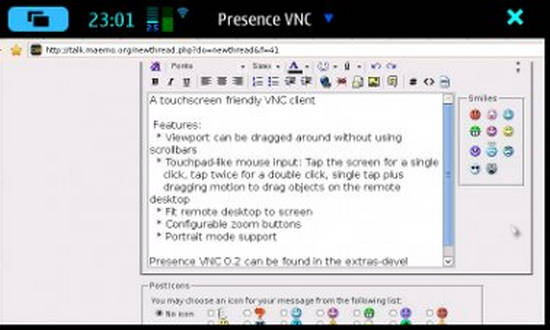 Presence VNC for Nokia N900 / Maemo 5